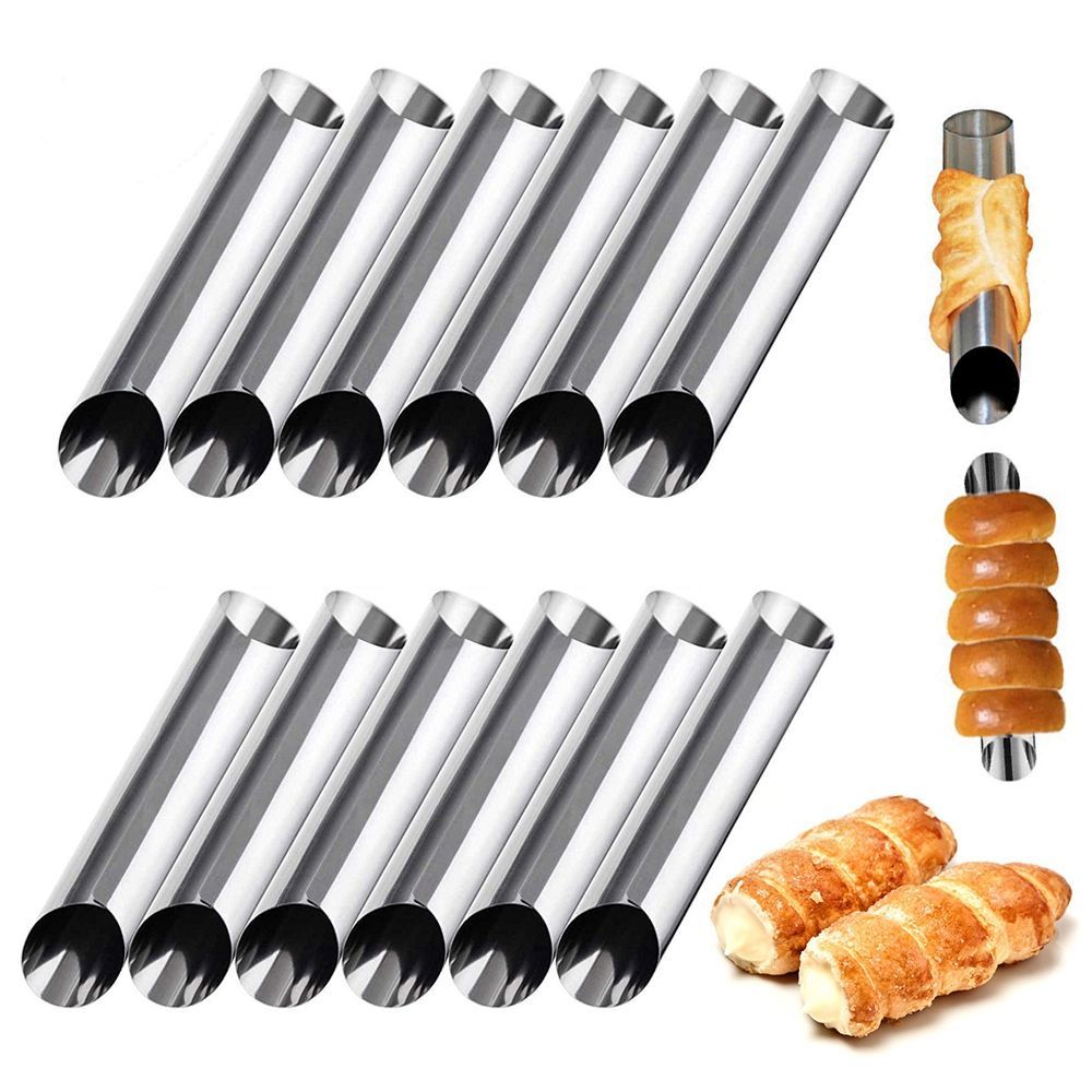 metal 6 pcs/set danish cannoli - Danish Pancake Pan ulasan dan harga